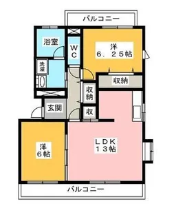 メゾン九区 B棟【2階】の間取り