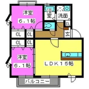 アバンティ田島1【2階】の間取り