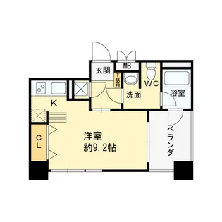 エルミタージュ福島【9階】の間取り