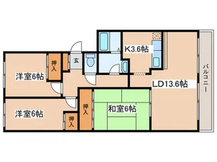 アップルコ-ト北32条【2階】の間取り