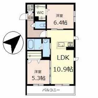 シャーメゾン・パティオ【2階】の間取り