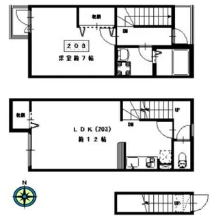 カーサ恵比寿壱番館【2階】の間取り