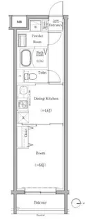 スカイコートソレア新丸子【3階】の間取り