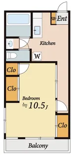 千人町スカイマンション【4階】の間取り
