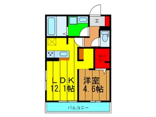 プレミール雅【1階】の間取り