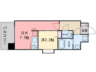 ルーセント ヴィヴァ糸島【5階】の間取り