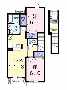 ビュー テラス【2階】の間取り
