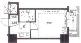 ダイアパレス御苑前【10階】の間取り