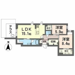 戸塚日和【1階】の間取り