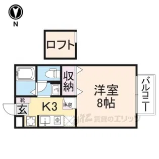 セジュール紀寺【2階】の間取り