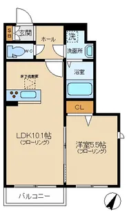 リーリウムガーデン浜田山【1階】の間取り