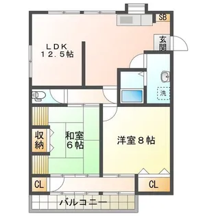 ノーブル三ツ谷【2階】の間取り