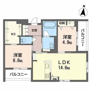 ラウンドヒルズK【3階】の間取り