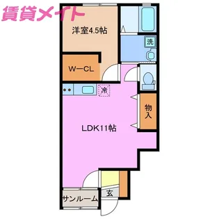 コンフォール生桑【1階】の間取り