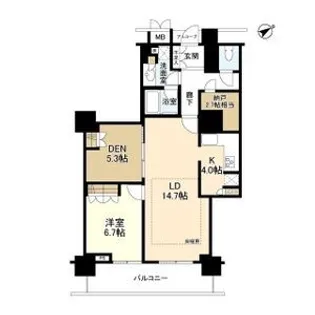 アーバンライフ神戸三宮ザ・タワー【18階】の間取り