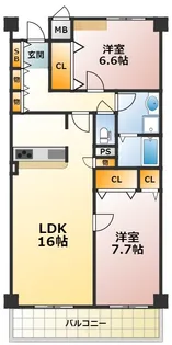 アプランドル【4階】の間取り
