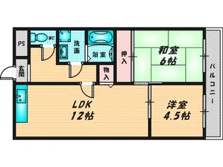 デルニエアン【4階】の間取り