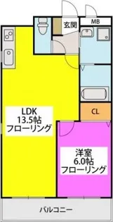 ルシエール六本松【2階】の間取り