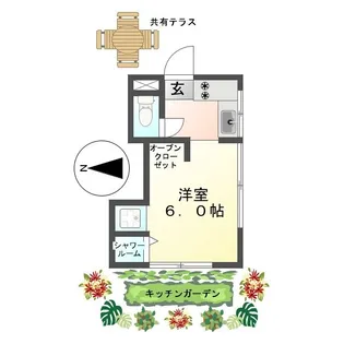 恵明荘【1階】の間取り