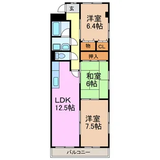 ラピスド相生A・B【1階】の間取り