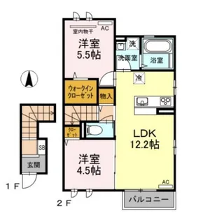 チェーロ セレーナ A棟【2階】の間取り