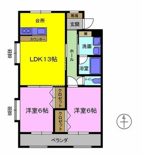 パークタウン畑中ND【3階】の間取り