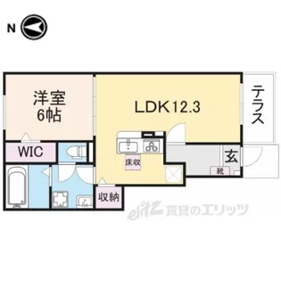クレメント中今里【1階】の間取り