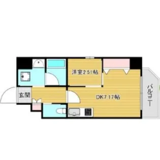 シーズンフラッツ新町【5階】の間取り