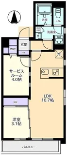 Verano中野坂上【4階】の間取り