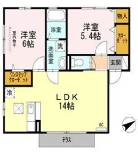メゾンアイリス【1階】の間取り