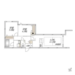(仮称)南台2丁目ヘーベルメゾン【1階】の間取り