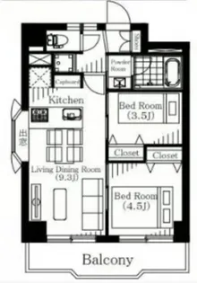 ルシ一ル新中野【4階】の間取り