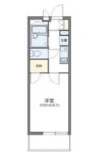 レオパレスリバティハイム【2階】の間取り