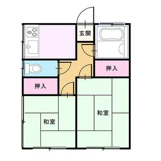 杉山アパート【2階】の間取り