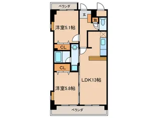 ジャ-ラ-マ【2階】の間取り