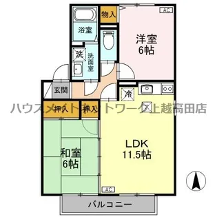 エスポワール大豆 B【2階】の間取り