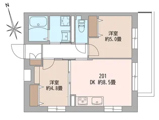 長手門テラス【2階】の間取り