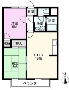 ローゼットマンション南【3階】の間取り