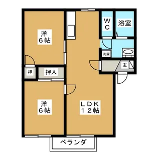グリーンヒルズ A【2階】の間取り