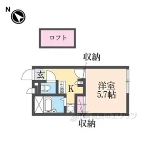 レオパレスみやび【1階】の間取り