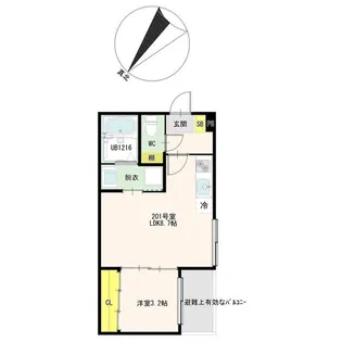 杜ノ川テラス【2階】の間取り