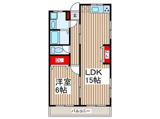 サンセ-ル ロジュマン【2階】の間取り