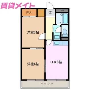コーポラス須賀【1階】の間取り