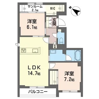 SHM ミア・カーサ スール【2階】の間取り