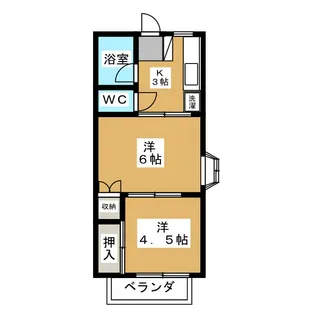 サンハイツ大神田【2階】の間取り