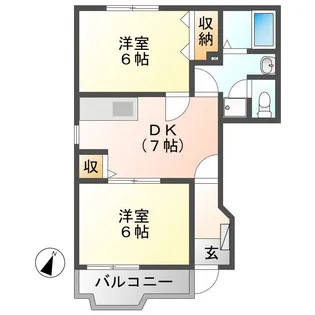 メゾンマルベリーA棟【1階】の間取り