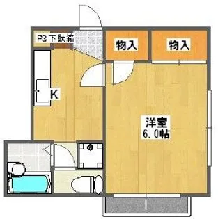 ジュネスビューラー【2階】の間取り
