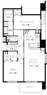 KDXレジデンス日本橋水天宮【9階】の間取り