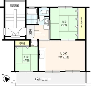 高洲第一団地【4階】の間取り