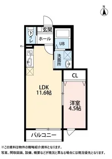 ラ ルナ あすと長町【1階】の間取り